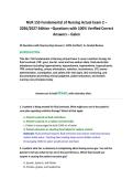 NUR 155 Fundamental of Nursing Actual Exam 2 &ndash; 2026&sol;2027 Edition &ndash;Questions with 100&percnt; Verified Correct Answers &ndash; Galen 