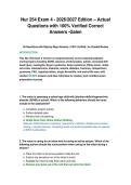 Nur 254 Exam 4 - 2026&sol;2027 Edition &ndash; Actual Questions with 100&percnt; Verified Correct Answers -Galen 