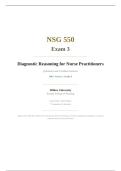 NSG550 EXAM 1-3 STUDY BUNDLE 2026&sol;2027 &vert; Diagnostic Reasoning for Nurse Practitioners Wilkes &vert; Complete Solutions with Verified Q&A &vert; Grade A &vert; Pass Guaranteed - A&plus; Graded