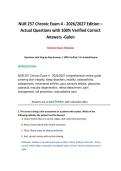 NUR 257 Chronic Exam 4 - 2026&sol;2027 Edition &ndash; Actual Questions with 100&percnt; Verified Correct Answers -Galen 