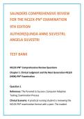 Saunders Comprehensive Review for NCLEX-PN 9th Edition Complete Test Bank - All Chapters 1-70 &vert; NCLEX-PN MCQs with Rationales
