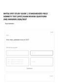 NHTSA SFST STUDY GUIDE &vert; STANDARDIZED FIELD SOBRIETY TEST &lpar;SFST&rpar; EXAM REVIEW QUESTIONS AND ANSWERS 2026&sol;2027
