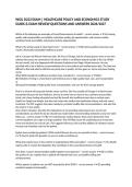 WGU D223 EXAM &vert; HEALTHCARE POLICY AND ECONOMICS STUDY GUIDE & EXAM REVIEW QUESTIONS AND ANSWERS 2026&sol;2027
