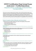OTFIT Certification Final Actual Exam &ndash; Orangetheory Fitness &ndash; 2026&sol;2027 Academic Year &ndash; Verified Questions and Answers for Professional Fitness Coaching Candidates
