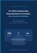 ATI CMS FUNDAMENTALS EXAM 2026&sol;2027 &vert; 150&plus; Questions with Rationales &vert; Graded A&plus; &vert; Latest Update &vert; Pass Guaranteed - A&plus; Graded&NewLine;&NewLine;