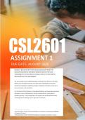 CSL2601 Assignment 1 Semester 2 2026 - Due August 2026