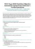 WGU D440 HESI Nutrition Objective Assessment Actual Exam &ndash; Western Governors University &lpar;WGU&rpar; &ndash; 2026&sol;2027 Academic Year &ndash; Verified Questions and Answers for Healthcare and Nursing Students