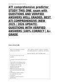 ATI comprehensive predictor STUDY THIS ONE  exam with QUESTIONS AND VERIFIED ANSWERS WELL GRADED&comma; BEST ATI COMPREHENSIVE &lpar;NEW 2025 &sol; 2026 UPDATE&rpar; QUESTIONS WITH VERIFIED ANSWERS &vert;100&percnt; CORRECT &vert; A&plus; GRADE&period;