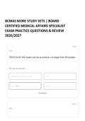 &NewLine;BCMAS MORE STUDY SETS &vert; BOARD CERTIFIED MEDICAL AFFAIRS SPECIALIST EXAM PRACTICE QUESTIONS & REVIEW 2026&sol;2027 &NewLine;