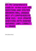 ATI PN Comprehensive predictor review exam with QUESTIONS AND VERIFIED ANSWERS WELL GRADED&comma; BEST ATI COMPREHENSIVE &lpar;NEW 2025 &sol; 2026 UPDATE&rpar; QUESTIONS WITH VERIFIED ANSWERS &vert;100&percnt; CORRECT &vert; A&plus; GRADE&period;&NewLine;&NewLine;