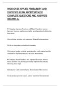 WGU C955 APPLIED PROBABILITY AND&NewLine;STATISTICS EXAM REVIEW UPDATED&NewLine;COMPLETE QUESTIONS AND ANSWERS&NewLine;GRADED A