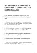 WGU C955 CERTIFICATION EVALUATION&NewLine;EXAMS SOLVED QUESTIONS STUDY GUIDE&NewLine;GUARANTEED TO PASS