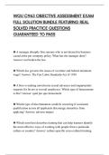 WGU C963 OBJECTIVE ASSESSMENT EXAM&NewLine;FULL SOLUTION BUNDLE FEATURING REAL&NewLine;SOLVED PRACTICE QUESTIONS&NewLine;GUARANTEED TO PASS