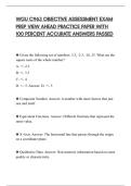 WGU C963 OBJECTIVE ASSESSMENT EXAM&NewLine;PREP VIEW AHEAD PRACTICE PAPER WITH&NewLine;100 PERCENT ACCURATE ANSWERS PASSED