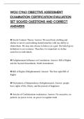 WGU C963 OBJECTIVE ASSESSMENT&NewLine;EXAMINATION CERTIFICATION EVALUATION&NewLine;SET SOLVED QUESTIONS AND CORRECT&NewLine;ANSWERS