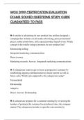 WGU D199 CERTIFICATION EVALUATION&NewLine;EXAMS SOLVED QUESTIONS STUDY GUIDE&NewLine;GUARANTEED TO PASS