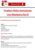 Prophecy Relias Assessments &ndash; Core Mandatory Part II &lpar;Latest 2026&sol;2027 Update&rpar; Questions and Answers&comma; 100&percnt; Verified Graded A&plus;