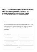 NURS 222 EXAM &num;2 CHAPTER 14 QUESTIONS AND ANSWERS &vert; COMPLETE NURS 222 CHAPTER 14 STUDY GUIDE 2026&sol;2027 