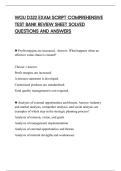WGU D322 EXAM SCRIPT COMPREHENSIVE&NewLine;TEST BANK REVIEW SHEET SOLVED&NewLine;QUESTIONS AND ANSWERS