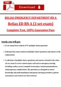Relias Emergency Department RN A &lpar;Latest 2026&sol;2027 Update&rpar; Complete Questions and Guide Answers&comma; 100&percnt; Verified Graded A&plus;