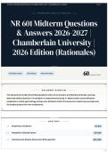 NR 601 Midterm Questions & Answers 2026&sol;2027 &vert; Chamberlain University &vert; 2026 Edition &lpar;Rationales&rpar;