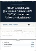 NR 548 Week 8 Exam Questions & Answers 2026&sol;2027 &vert; Chamberlain University &lpar;Rationales&rpar;