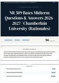 NR 509 Bates Midterm Questions & Answers 2026&sol;2027 &vert; Chamberlain University &lpar;Rationales&rpar;