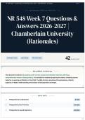 NR 548 Week 7 Questions & Answers 2026&sol;2027 &vert; Chamberlain University &lpar;Rationales&rpar;