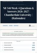 NR 548 Week 4 Questions & Answers 2026&sol;2027 &vert; Chamberlain University &vert; &lpar;Rationales&rpar;