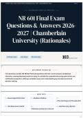 NR 601 Final Exam Questions & Answers 2026&sol;2027 &vert; Chamberlain University &lpar;Rationales&rpar;