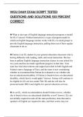WGU D469 EXAM SCRIPT TESTED&NewLine;QUESTIONS AND SOLUTIONS 100 PERCENT&NewLine;CORRECT