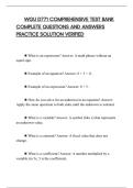 WGU D771 COMPREHENSIVE TEST BANK&NewLine;COMPLETE QUESTIONS AND ANSWERS&NewLine;PRACTICE SOLUTION VERIFIED