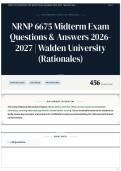 NRNP 6675 Midterm Exam Questions & Answers 2026-2027 &vert; Walden University &lpar;Rationales&rpar;