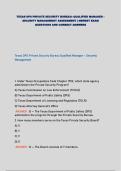 TEXAS DPS PRIVATE SECURITY BUREAU&colon; QUALIFIED MANAGER &ndash; SECURITY MANAGEMENT ASSESSMENT &vert; NEWEST EXAM QUESTIONS AND CORRECT ANSWERS&NewLine;&NewLine;