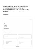 NURS 222 PSYCH MEDS QUESTIONS AND ANSWERS &vert; COMPLETE NURS 222 PSYCHOPHARMACOLOGY STUDY GUIDE 2026&sol;2027