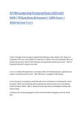 ATI RN Leadership Proctored Exam 2023 with&NewLine;NGN &vert; 70 Questions & Answers &vert; 100&percnt; Score &vert;&NewLine;2&NewLine;026 Version Exam&NewLine;