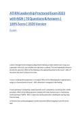 ATI RN Leadership Proctored Exam 2023&NewLine;with NGN &vert; 70 Questions & Answers &vert;&NewLine;1&NewLine;00&percnt; Score &vert; 2026 Version&NewLine;Exam&NewLine;