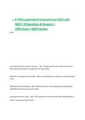 ATI RN Leadership Proctored Exam 2023 with&NewLine;NGN &vert; 70 Questions & Answers &vert;&NewLine;1&NewLine;00&percnt; Score &vert; 2026 Version&NewLine;