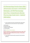 ATI Pharmacology Practice Exam 2026 &vert; 100 Questions & Answers with Detailed Rationales &vert; ATI RN Pharmacology Exam Prep & Nursing Study Guide