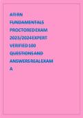 ATI RN&NewLine;FUNDAMENTALS&NewLine;PROCTORED EXAM&NewLine;2&NewLine;023&sol;2024 EXPERT&NewLine;VERIFIED 100&NewLine;QUESTIONS AND&NewLine;ANSWERS REAL EXAM&NewLine;A&NewLine;