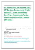 ATI Pharmacology Practice Exam 2026 &vert; 100 Questions & Answers with Detailed Rationales &vert; ATI RN Pharmacology Exam Prep & Nursing Study Guide