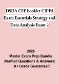 DSDA CEE Booklet CIPFA Exam Essentials Strategy and Data Analysis Exam 2 PDF &vert; Practice Questions&comma; Study Guide & Certification Review 2026