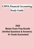 CIPFA Financial Accounting Study Guide PDF &vert; Practice Questions&comma; Revision Notes & Complete Certification Exam Review 2026