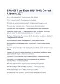 EPA 608 Core Exam Wit&hstrok; 100&percnt; Correct &NewLine;Answers 2027&NewLine;