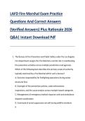 LAFD Fire Marshal Exam Practice &NewLine;Questions And Correct Answers &NewLine;&lpar;Verified Answers&rpar; Plus Rationale 2026 &NewLine;Q&A&vert; Instant Download Pdf  