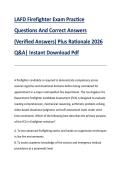 LAFD Firefighter Exam Practice &NewLine;Questions And Correct Answers &NewLine;&lpar;Verified Answers&rpar; Plus Rationale 2026 &NewLine;Q&A&vert; Instant Download Pdf
