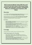 NICET Construction Materials Testing &ndash; Soils Level II Practice &NewLine;Exam &lpar;2026&ndash;2027&rpar; &vert; Updated Questions with Detailed Answers & &NewLine;Rationales LATEST UPDATE THIS YEAR&period;pdf &NewLine; 