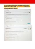 ATI PN Fundamentals Proctored Exam 2023-2026&colon; Complete&NewLine;1&NewLine;80 Questions with Verified   ☑ Correct Answer-s and Detailed&NewLine;Rationales for Nursing Students&NewLine;