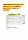 ATI PN COMPREHENSIVE PREDICTOR&NewLine;2023&ndash;2027 &lpar;NGN&rpar; &ndash; 180 PRACTICE&NewLine;QUESTIONS WITH VERIFIED&NewLine;ANSWERS&NewLine;