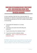 CMS ATI Pharmacology Proctored Exam 2024&ndash;2025 &vert; Practice Questions&comma; Answers & Rationales &vert; Comprehensive Exam Prep